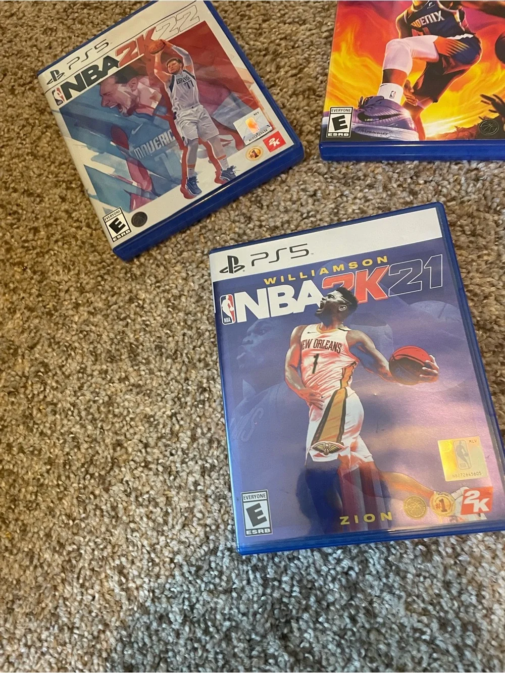 Sony PS5 NBA 2K21 Game Case with Purple Coverv it for 3 different games